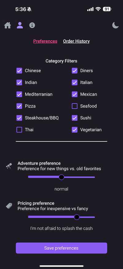 welp preferences